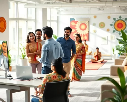 modern indian office wellness flexibility